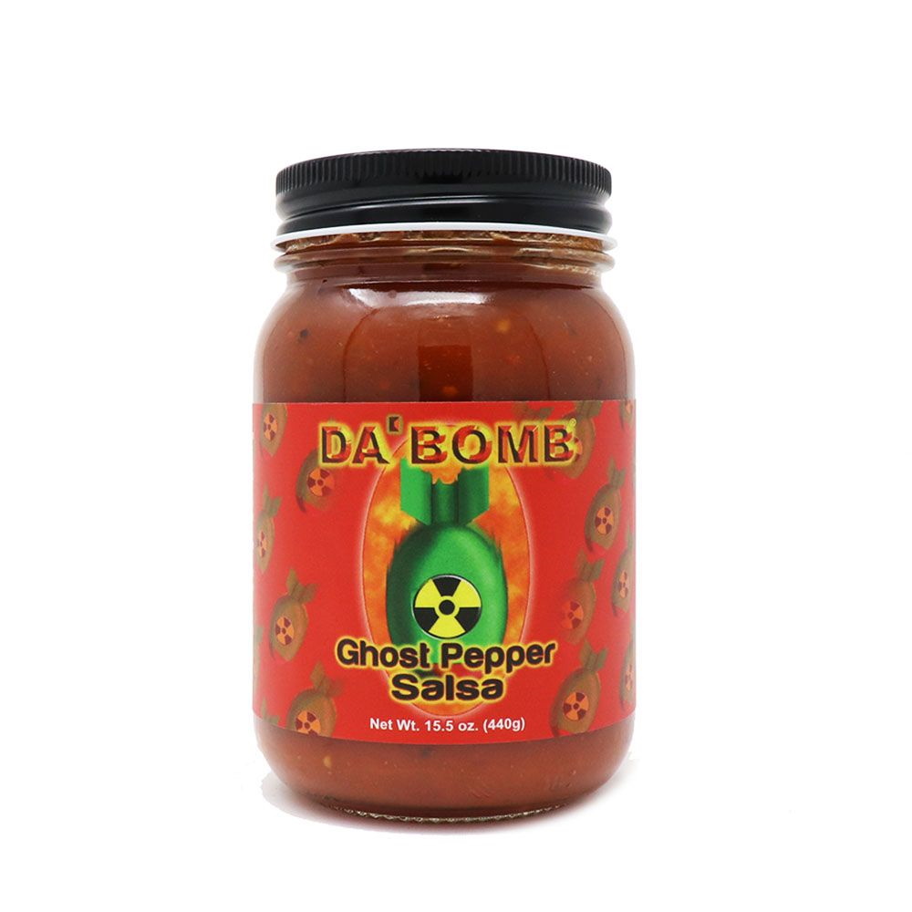 Da Bomb Ghost Pepper Salsa Dr Burnöriums Hot Sauce Emporium 